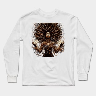 Afrocentric Woman Roots Long Sleeve T-Shirt